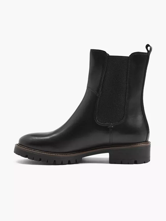 5th Avenue  Black Leather Chelsea Boot