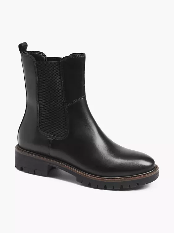 5th Avenue  Black Leather Chelsea Boot