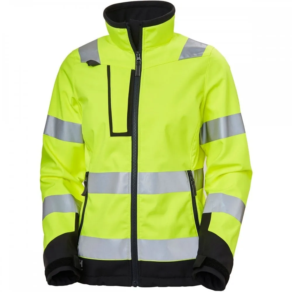 74098 Womens Luna Hi-Vis Softshell Jacket Yellow XS *One Size Only - Outlet Store*