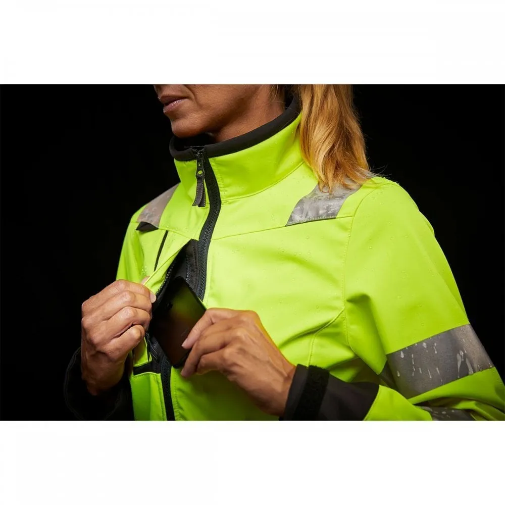 74098 Womens Luna Hi-Vis Softshell Jacket Yellow XS *One Size Only - Outlet Store*