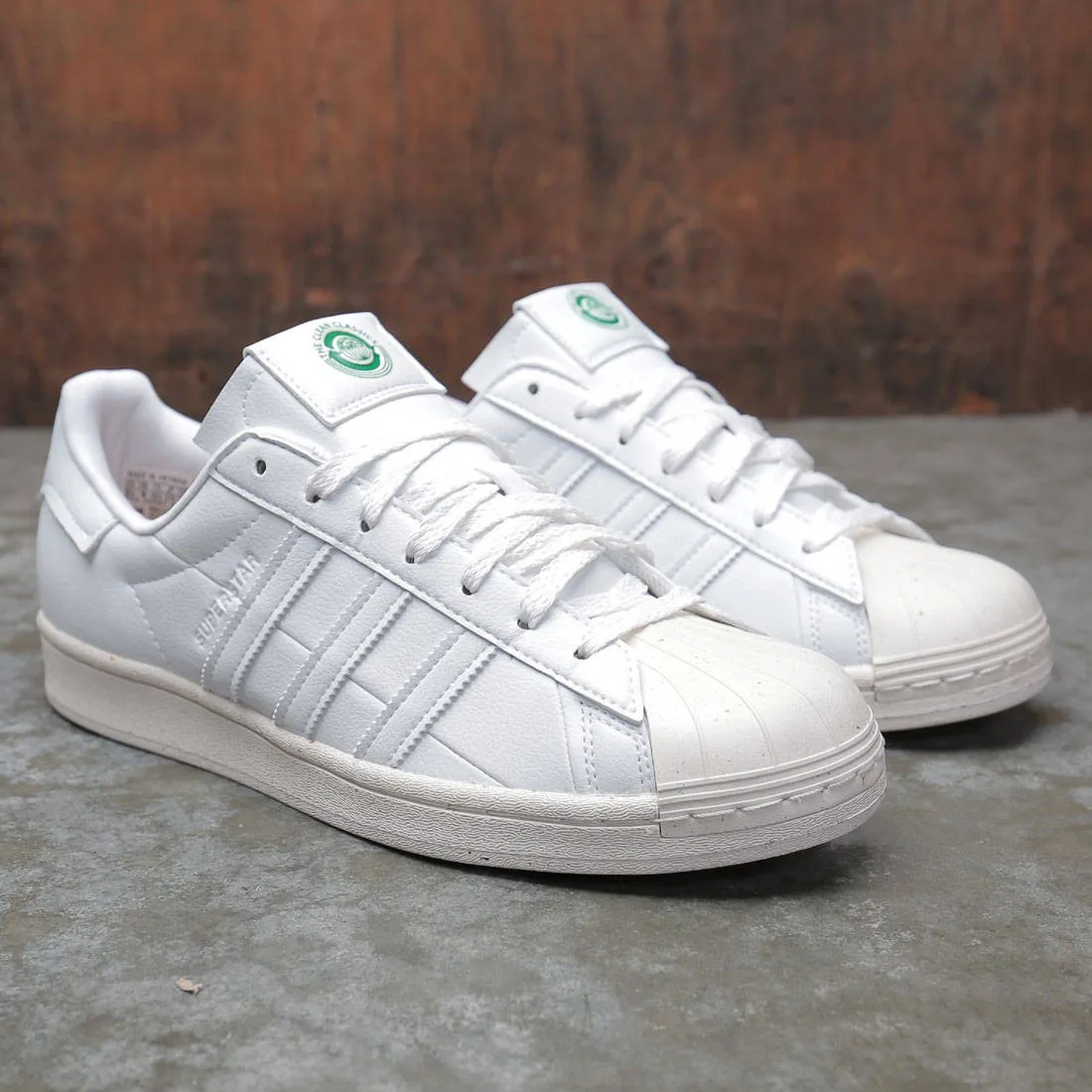 Adidas Men Superstar (white / off white / green)