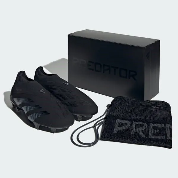 adidas Predator Elite Laceless FG Soccer Cleats | Base Black Pack