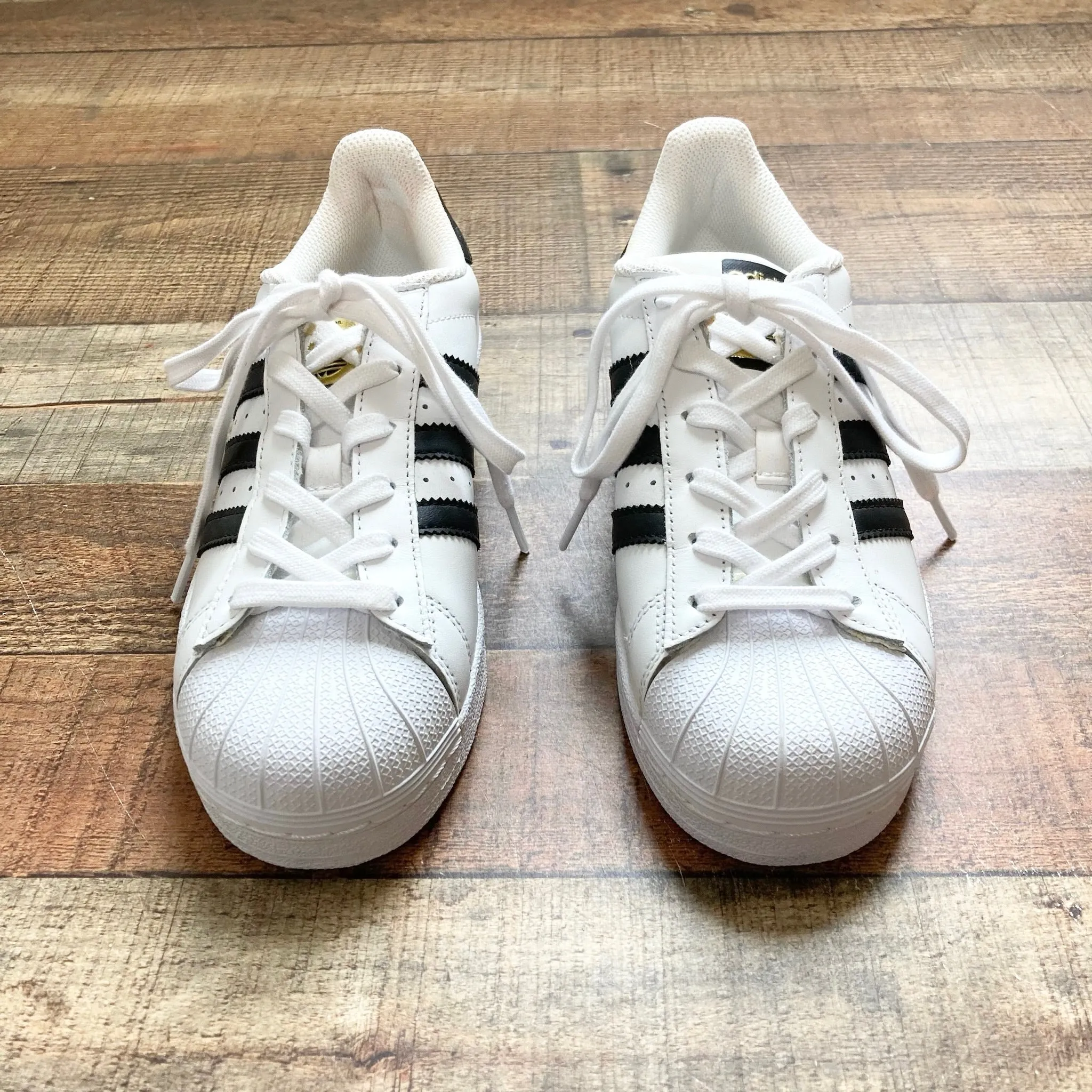 Adidas White and Black Superstar Sneakers- Size 6.5 (see notes)