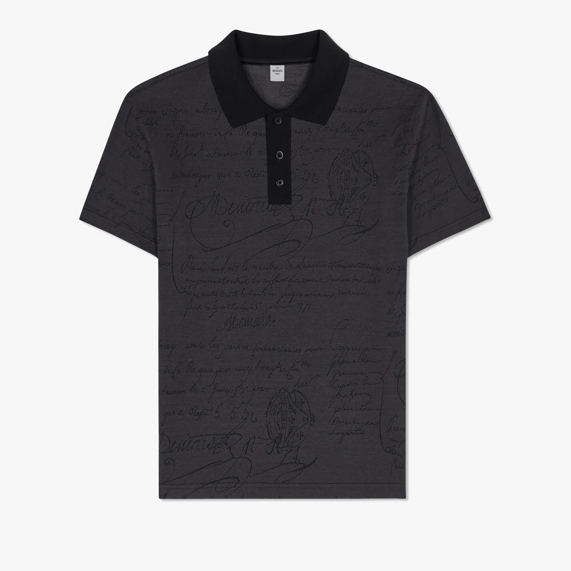 All Over Scritto Jacquard Polo