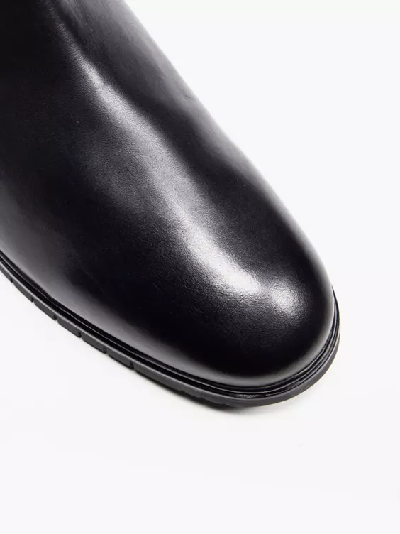 AM SHOE  Mens Black Leather Chelsea Boot