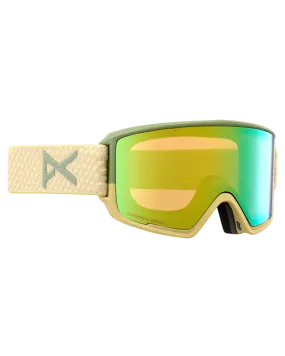 Anon M3 Snow Goggles + Bonus Lens + Mfi Face Mask - Mushroom/Perceive Variable Green Lens