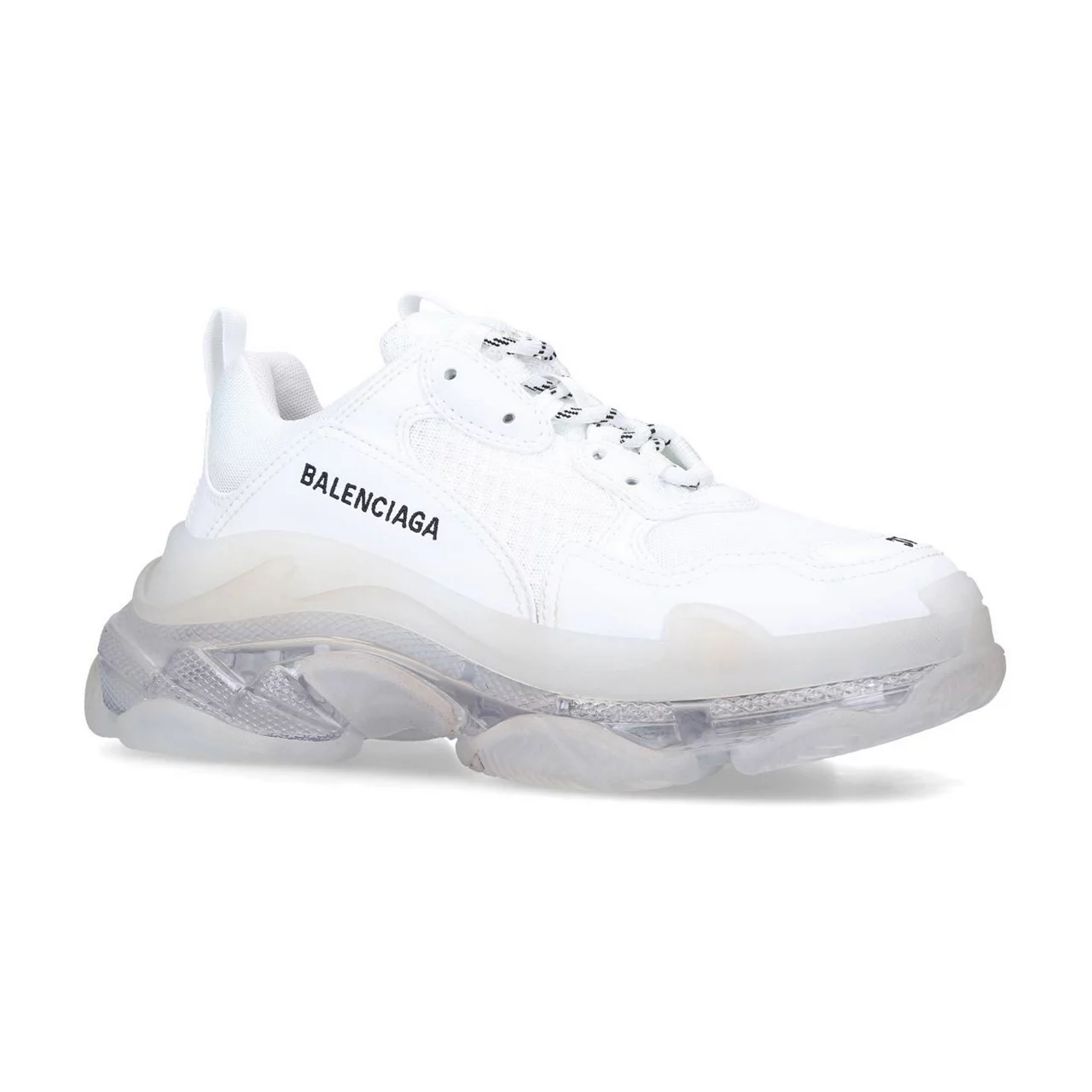 BALENCIAGA Triple S Clear Sole Trainers - White