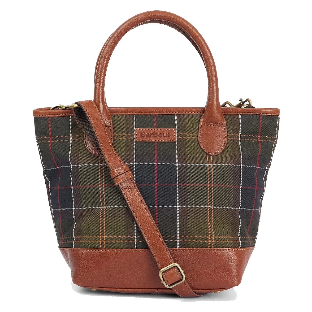 Barbour Katrine Tartan Leather Tote Classic Tartan