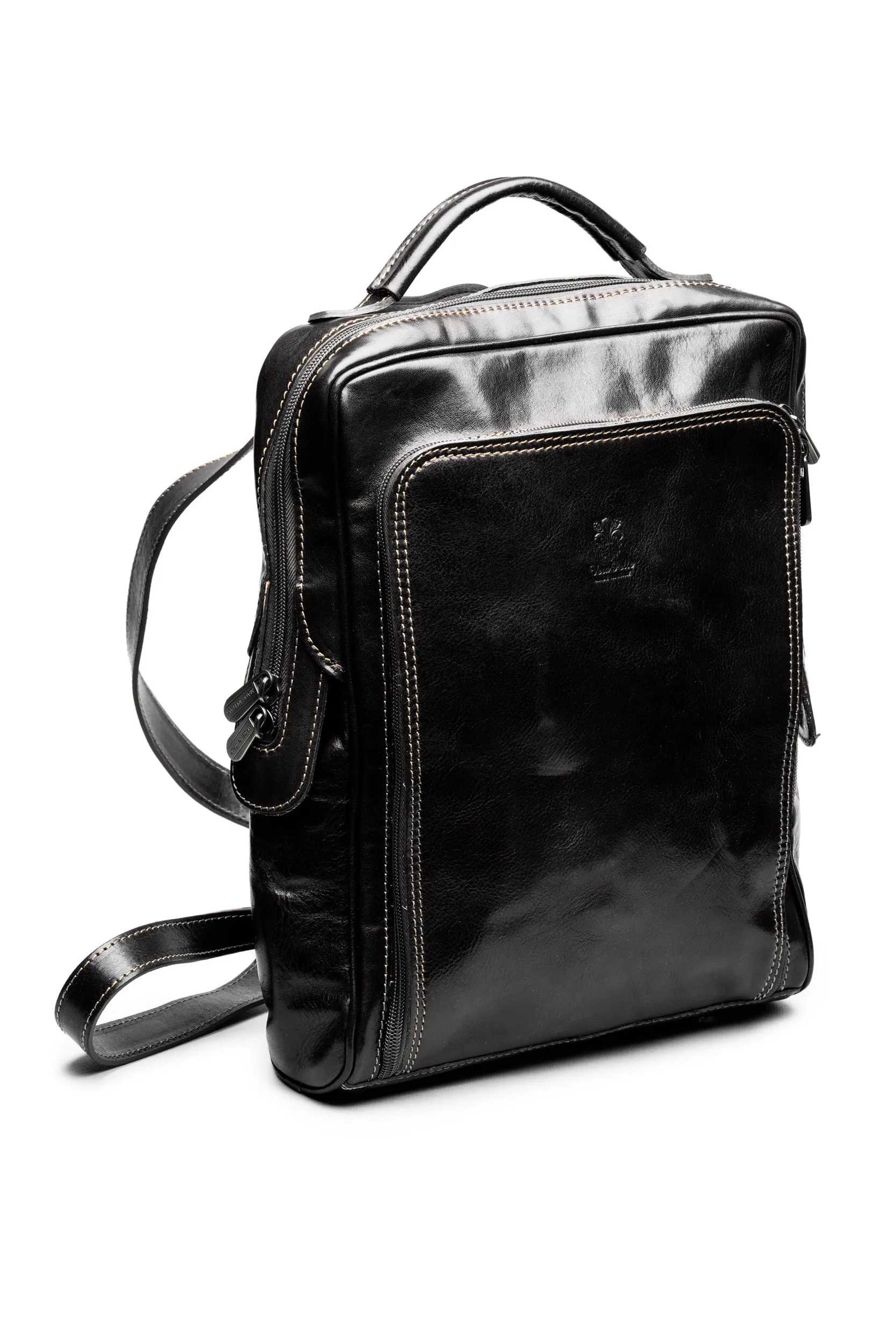 Black Leather Backpack