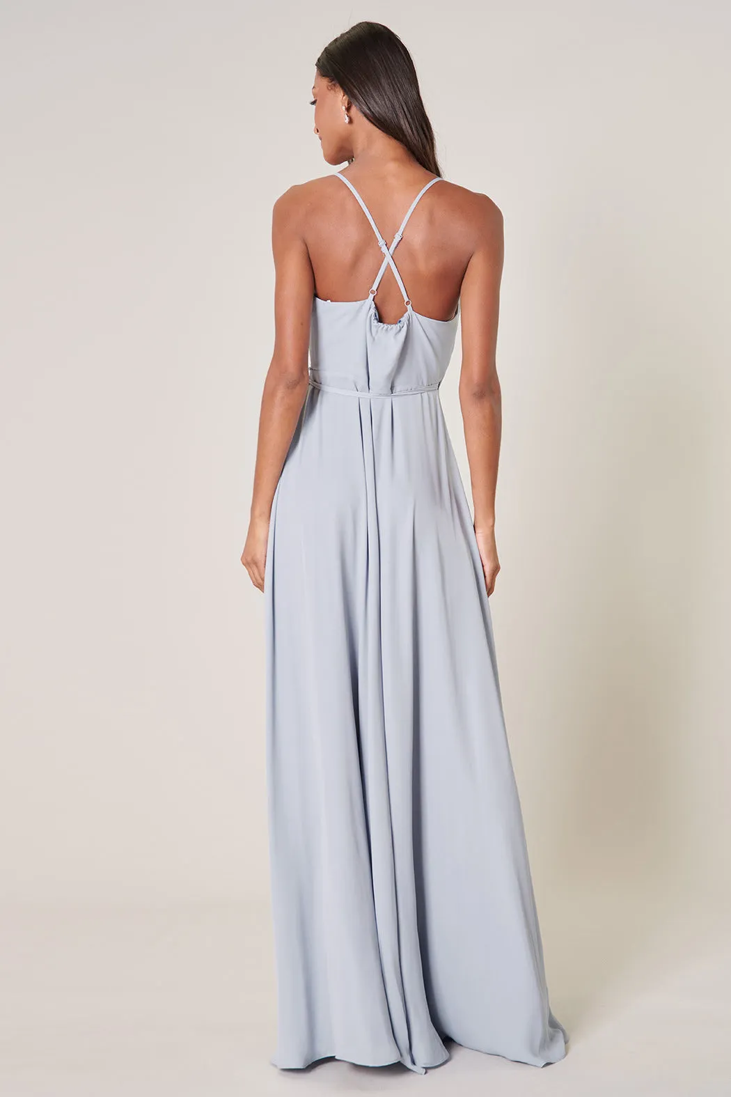 Cadence Criss Cross Wrap Dress | Baby Blue