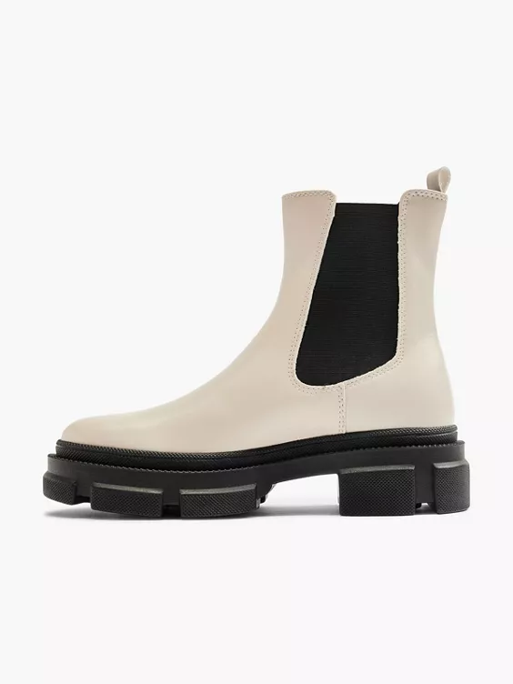 Catwalk  Beige and Black Chunky Chelsea Boot