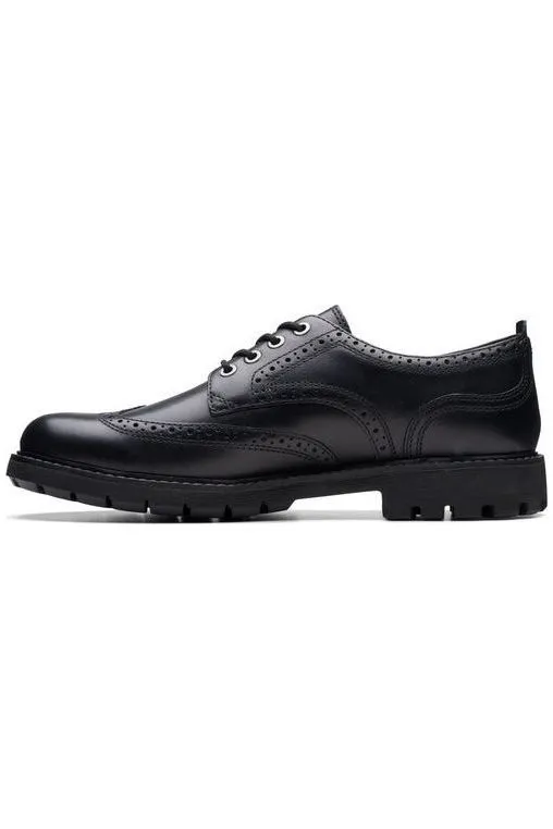 Clarks Batcombe Far in Black Leather