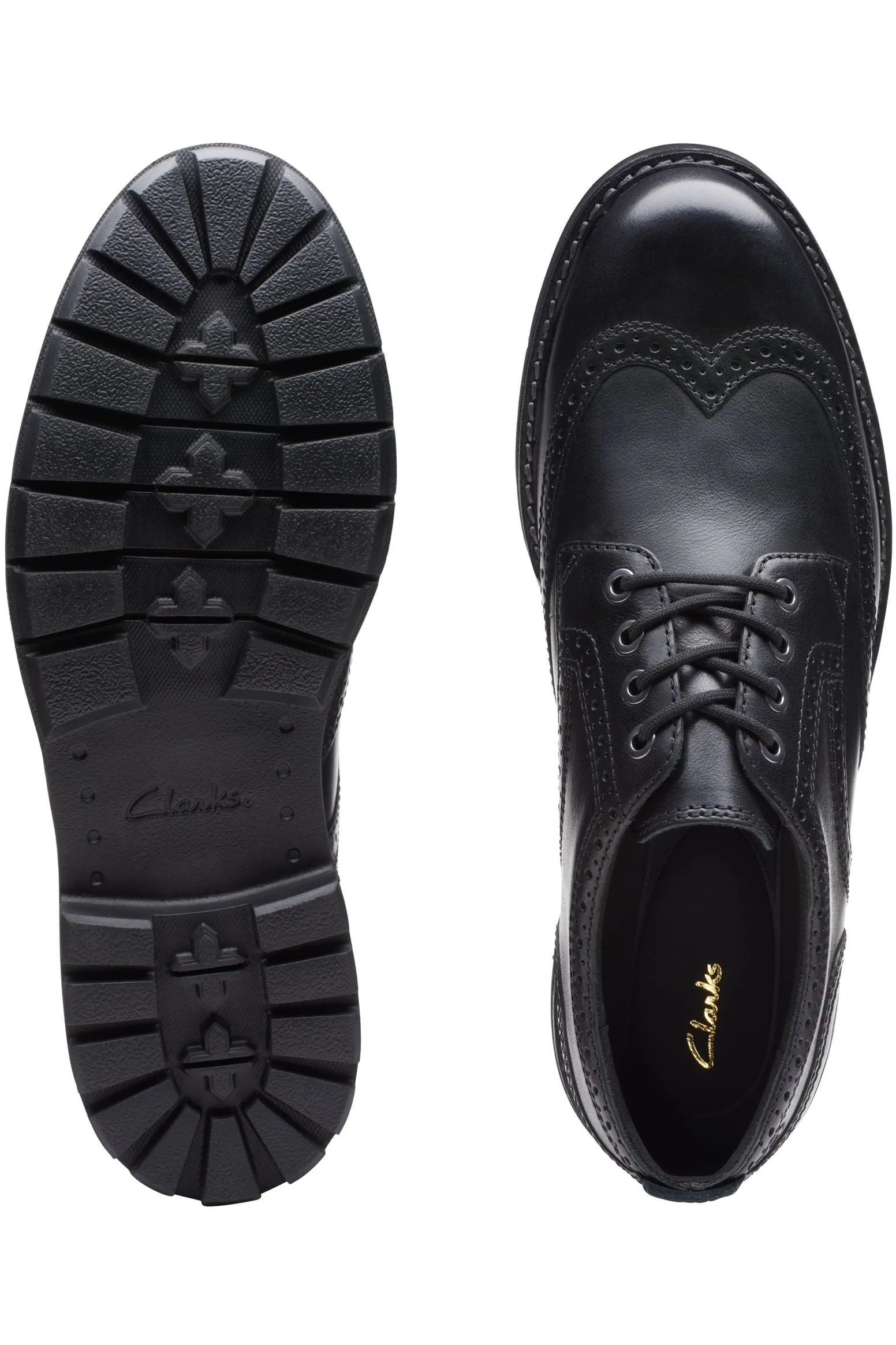 Clarks Batcombe Far in Black Leather