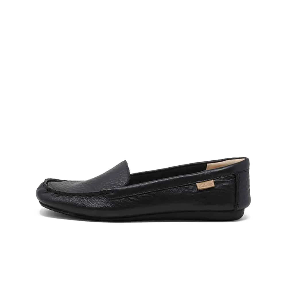 CLARKS Freckle Walk Moccasins Black Leather