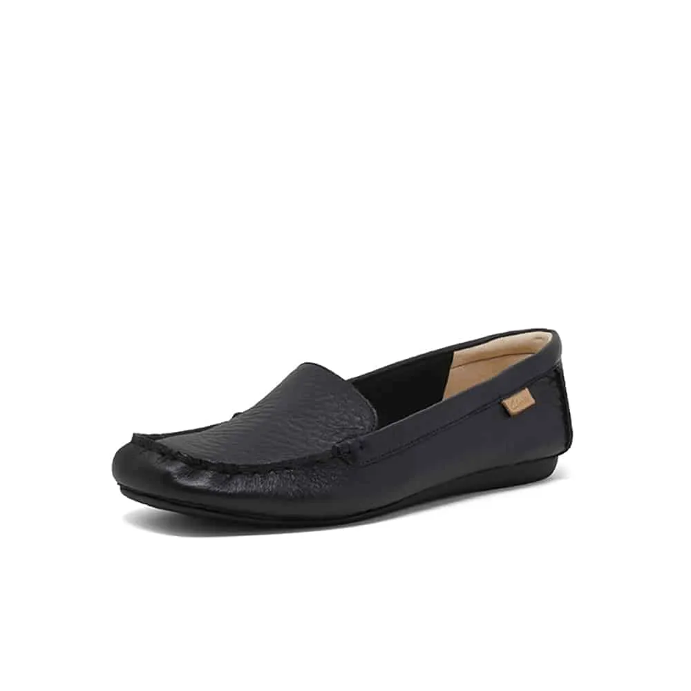 CLARKS Freckle Walk Moccasins Black Leather