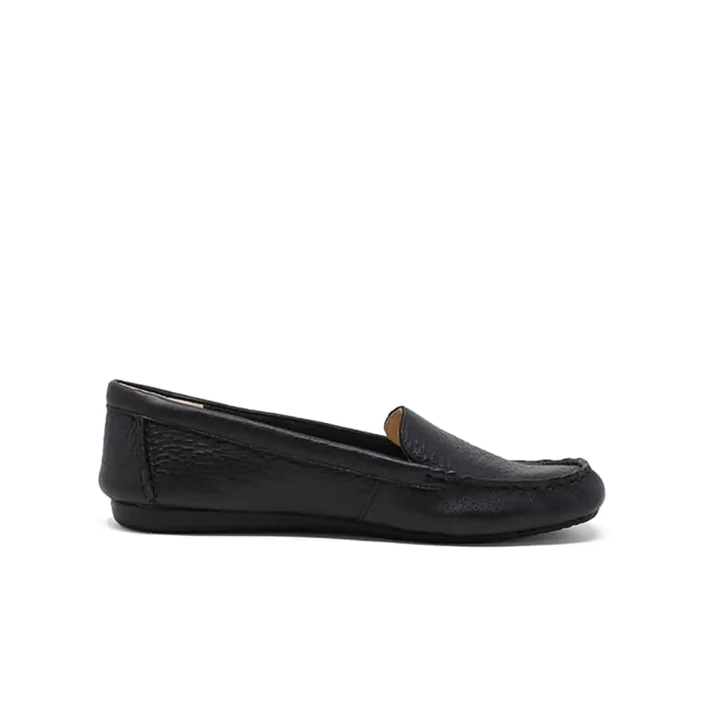 CLARKS Freckle Walk Moccasins Black Leather