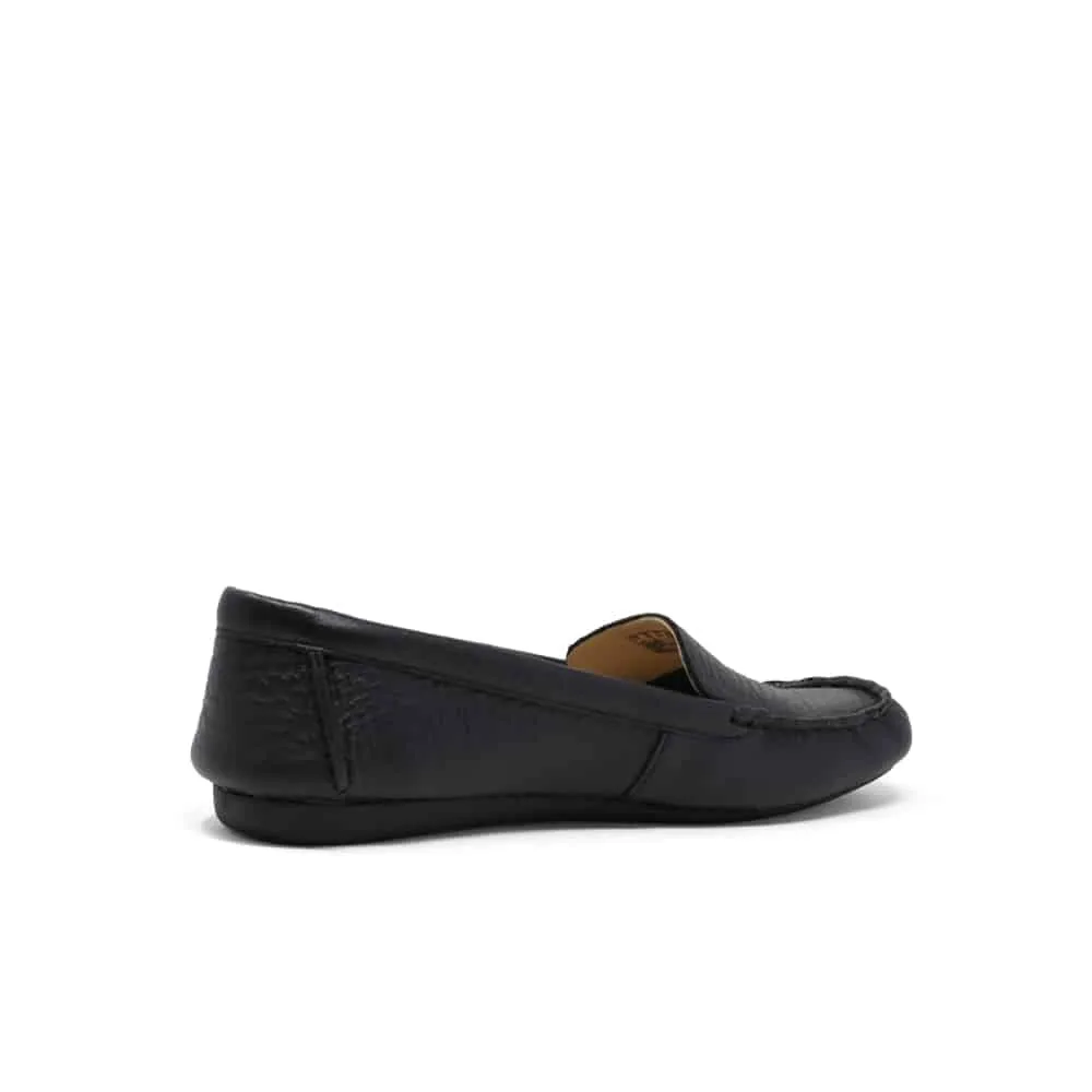 CLARKS Freckle Walk Moccasins Black Leather