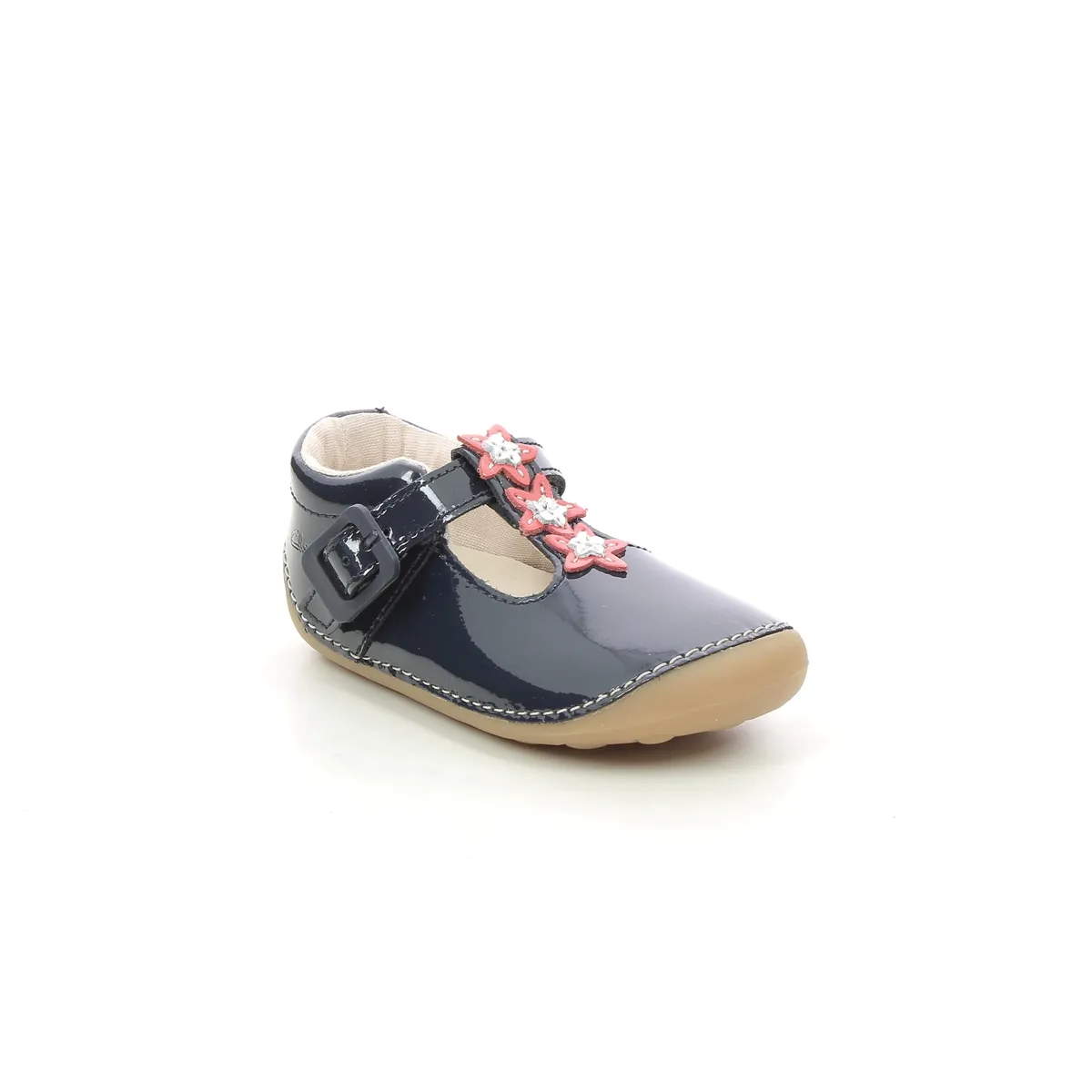 Clarks - Tiny Flower T 261625777g - G Fit (navy Patent)