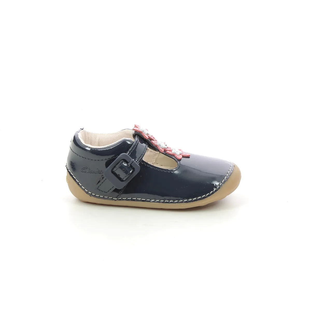 Clarks - Tiny Flower T 261625777g - G Fit (navy Patent)