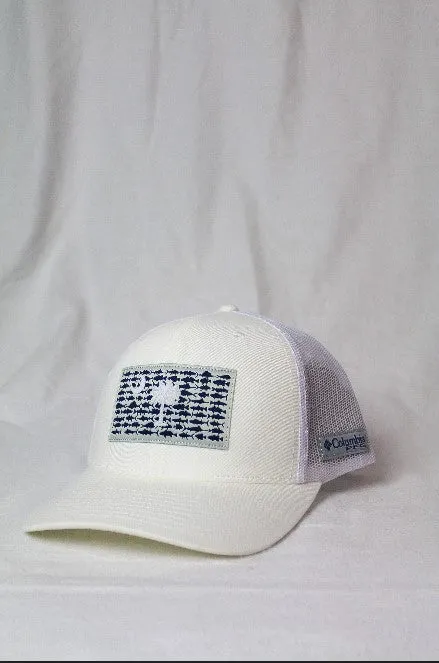 Columbia PFG Mesh Snap Back Fish Flag Ball Cap