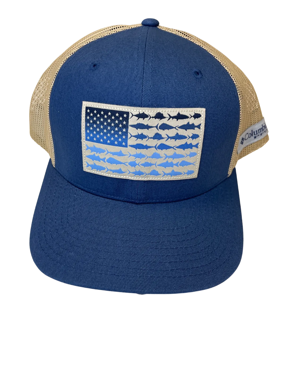 Columbia PFG Mesh Snap Back Fish Flag Ball Cap