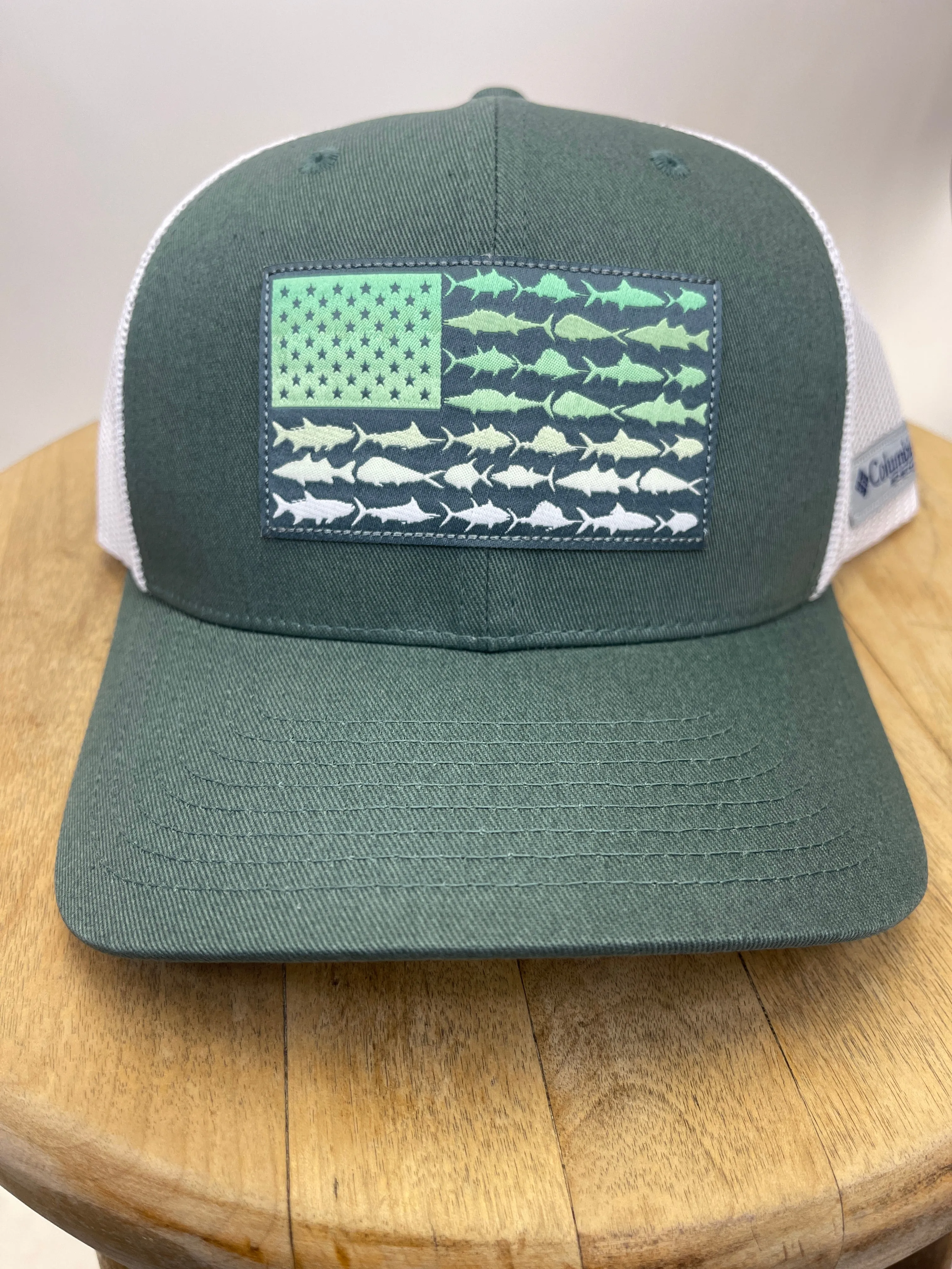 Columbia PFG Mesh Snap Back Fish Flag Ball Cap