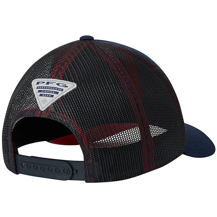 Columbia PFG Mesh Snap Back Fish Flag Ball Cap