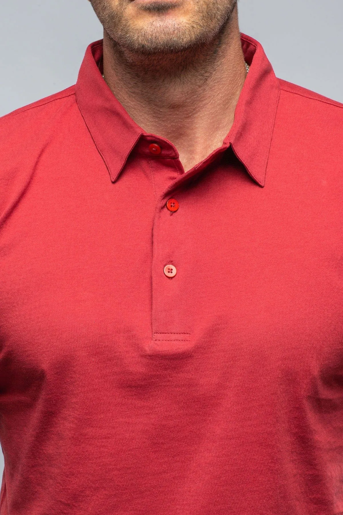 Cruz Cotton Polo in Red