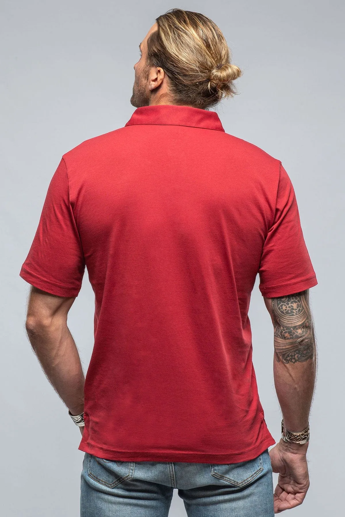 Cruz Cotton Polo in Red