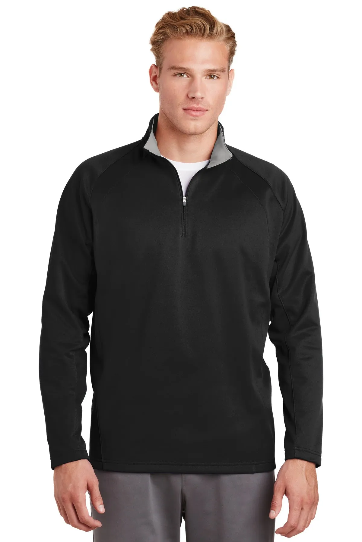 Custom Embroidered - Sport-Tek Sport-Wick Fleece 1/4-Zip Pullover.  F243