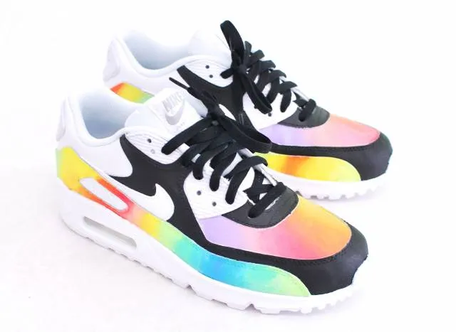 Custom hand-painted nike air max 90  'color blast'