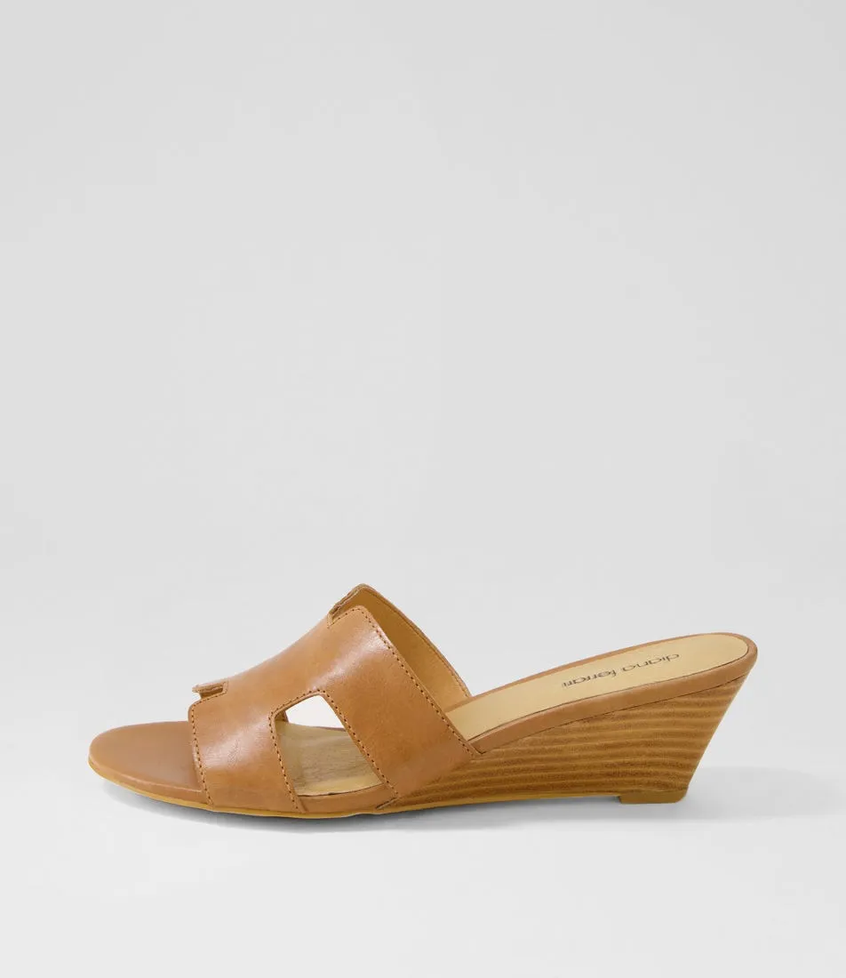 DIANA FERRARI Memmia Tan Natural Leather Sandals