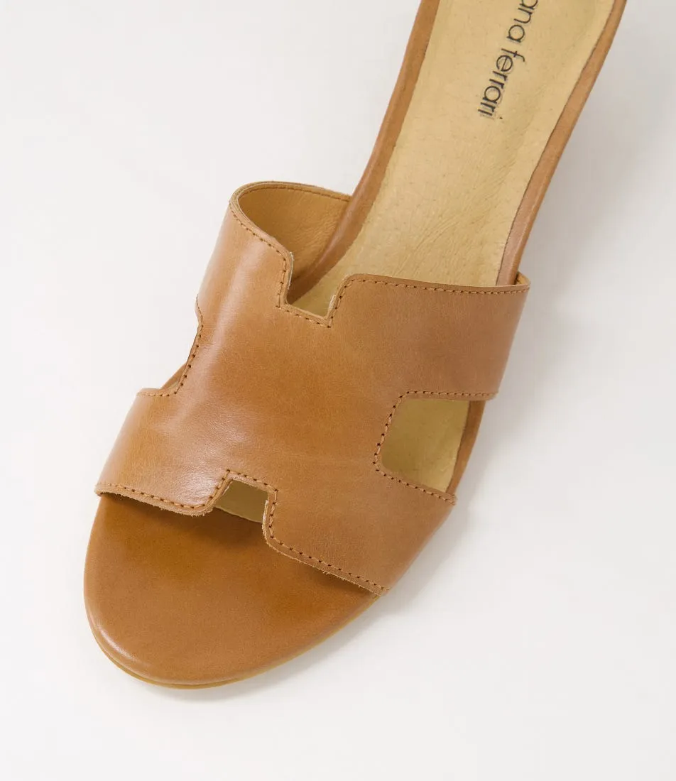 DIANA FERRARI Memmia Tan Natural Leather Sandals