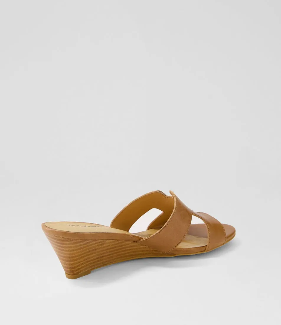 DIANA FERRARI Memmia Tan Natural Leather Sandals