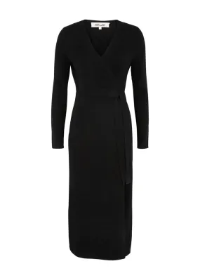 DIANE VON FURSTENBERG Astrid wool-blend midi wrap dress  -                         -                     -                