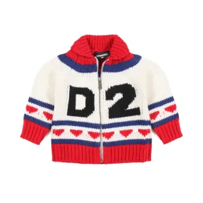 Dsquared2 Unisex Multicolor Baby Pullover With Zip