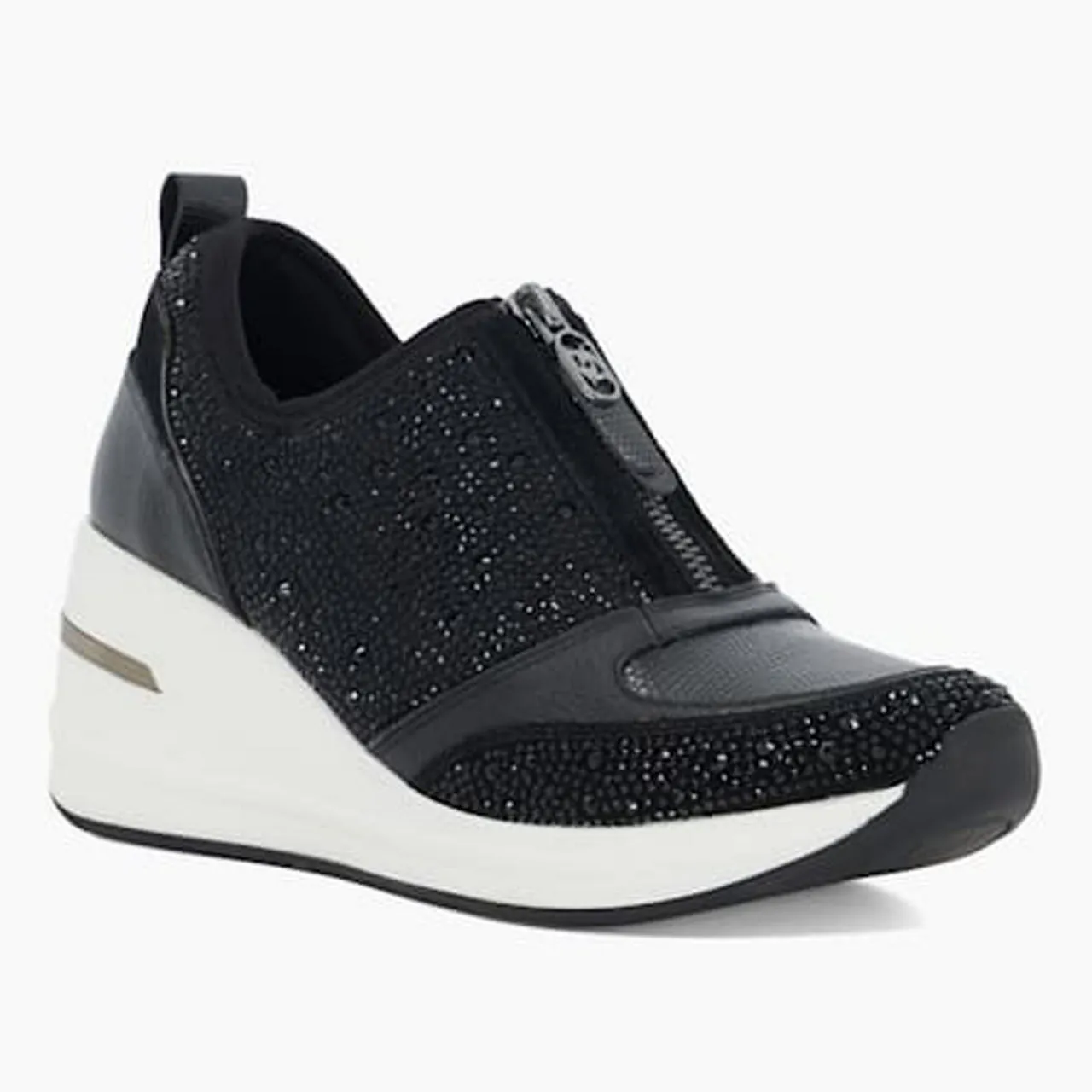 DUNE LONDON Elsha Embellished Platform Trainers - Black