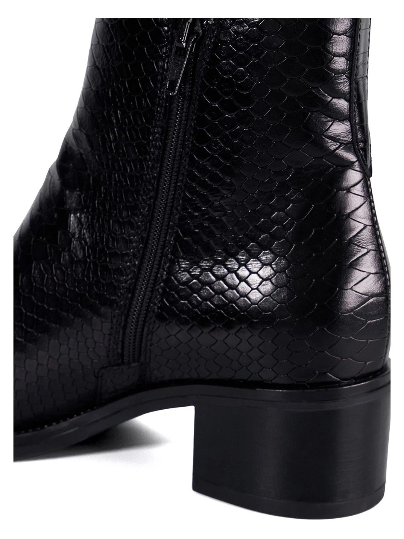 Dune London Pouring Textured Ankle Boot - Black