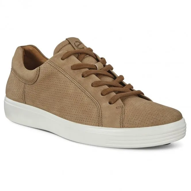 Ecco  Mens Soft 7 M Camel Lace Up Trainers 470264-02034