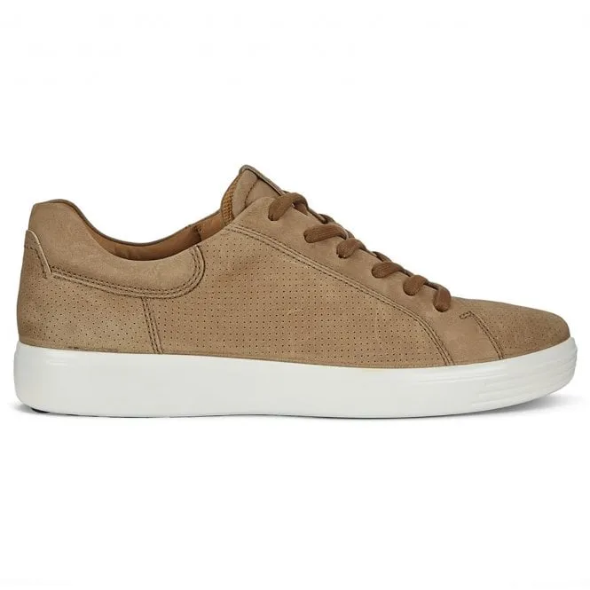 Ecco  Mens Soft 7 M Camel Lace Up Trainers 470264-02034