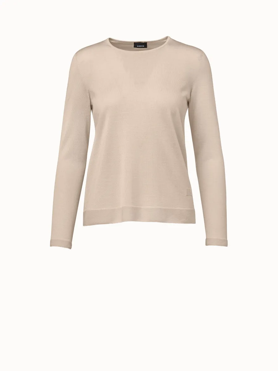 Fine Gauge Cashmere Silk Pullover