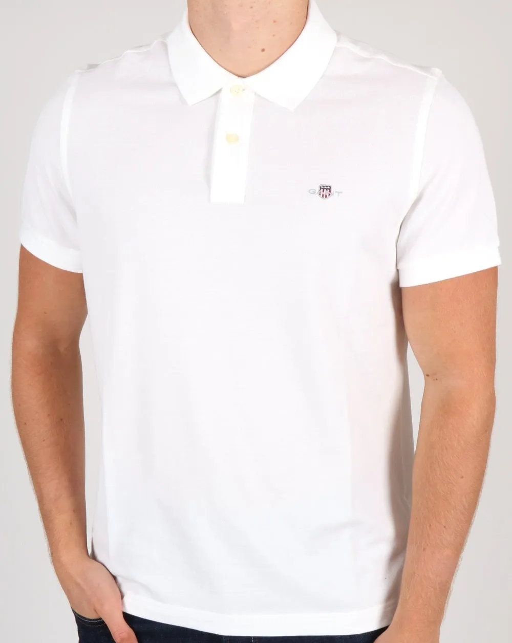 Gant Pique Rugger Polo White