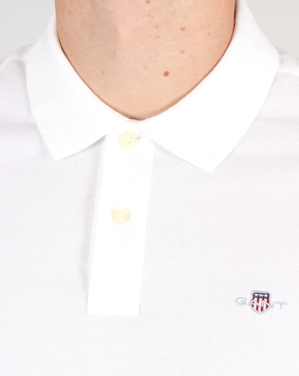 Gant Pique Rugger Polo White