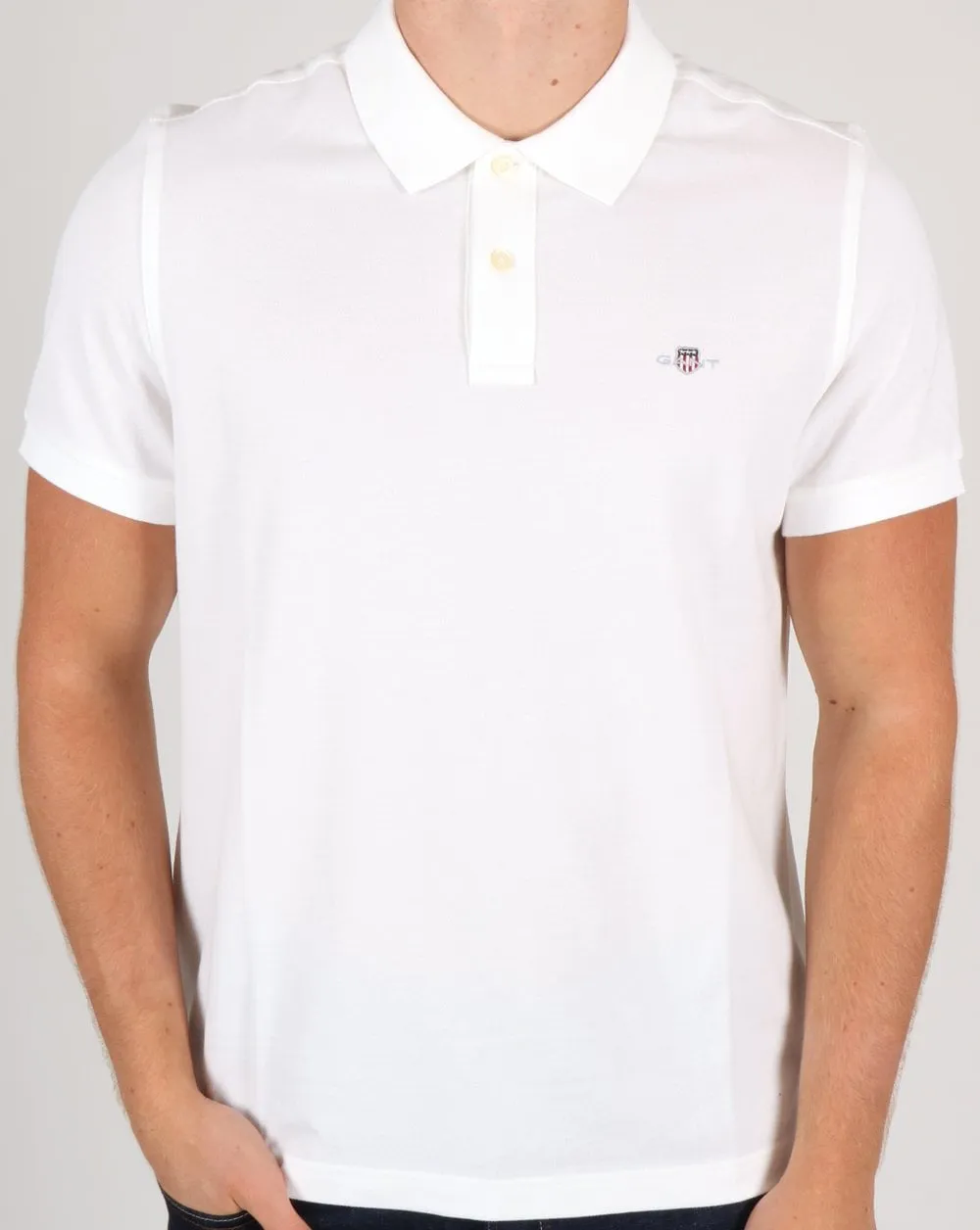 Gant Pique Rugger Polo White