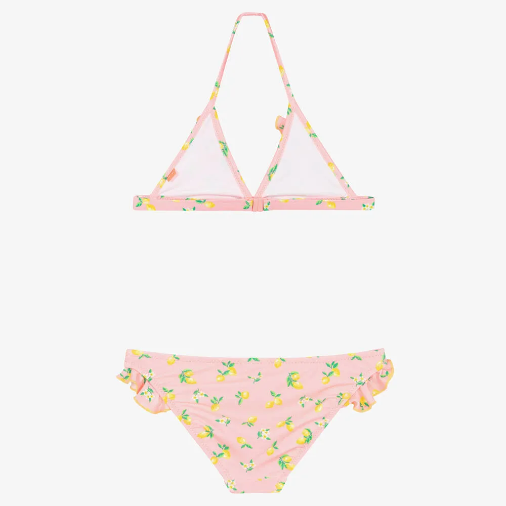 Girls Pink Lemon Blossom Bikini 