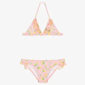 Girls Pink Lemon Blossom Bikini 