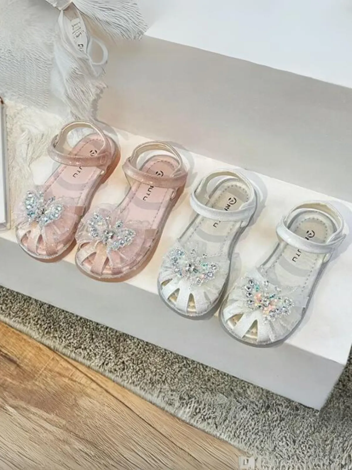 Girls Sparkly Butterfly Sandals By Liv and Mia