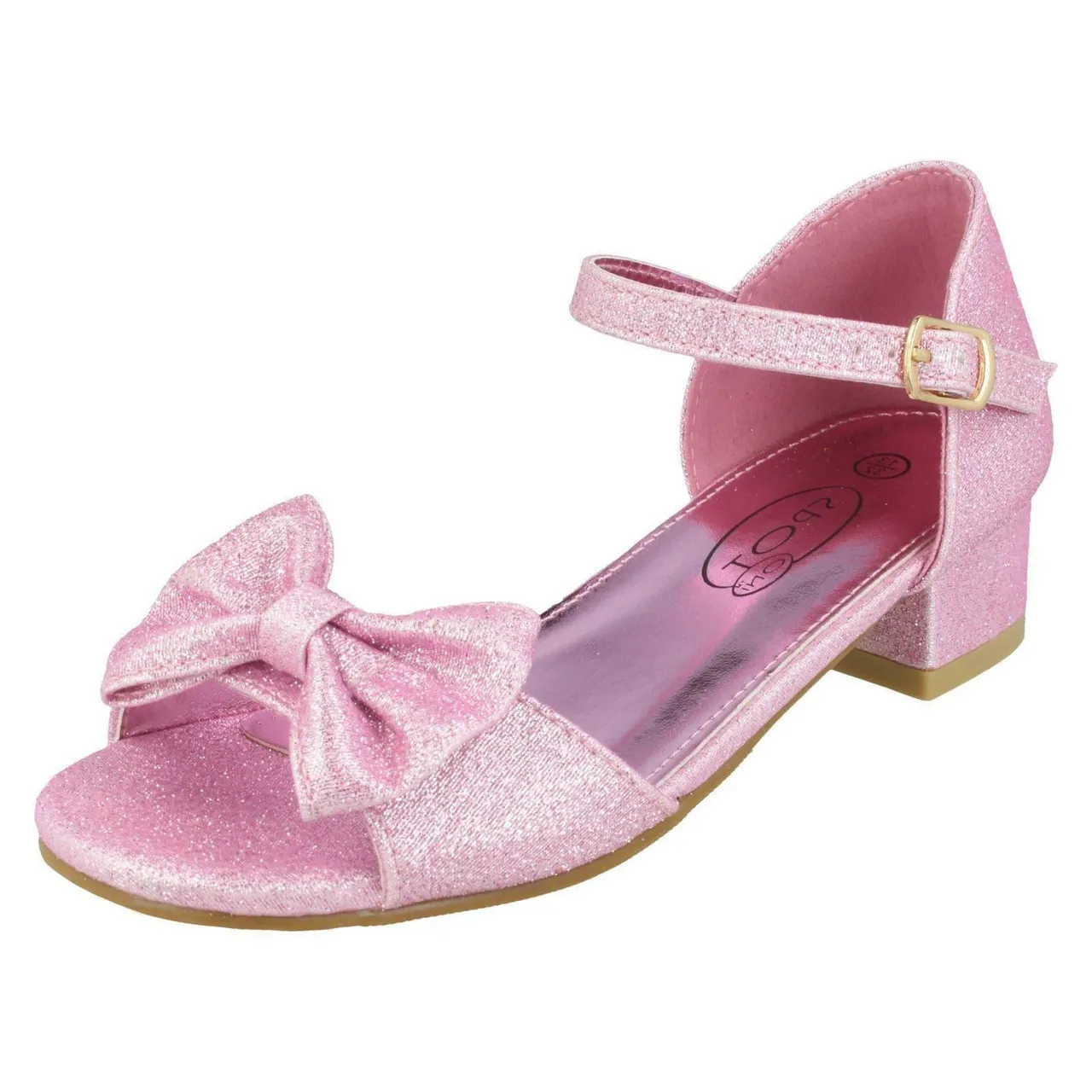 Girls Spot On Bow Trim Sandals H1R116