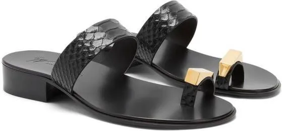 Giuseppe Zanotti Bardack snakeskin-effect sandals Black