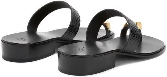 Giuseppe Zanotti Bardack snakeskin-effect sandals Black